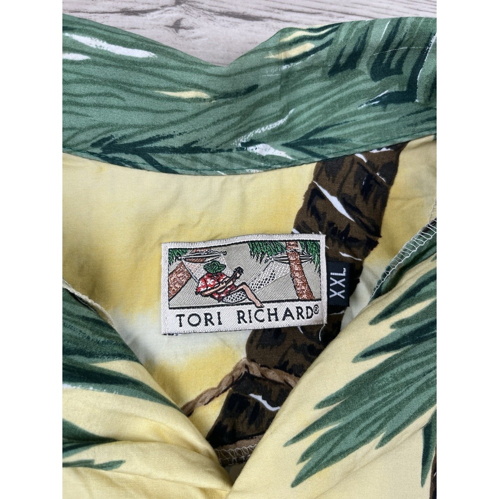 Tori Richard Hawaiian Shirt Mens 2XL Aloha Tropical Floral Camp Classic Car USA - Picture 2 of 12